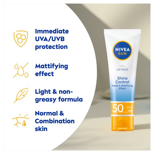 NIVEA SUN UV Face SPF 50 Sun Cream Shine Control thumbnail 8