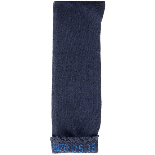 M&S Girls Cotton Knee High Socks, Shoe Size 8.5-12, Navy thumbnail 3