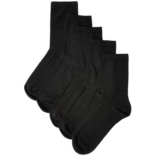 M&S Womens Supersoft Crew Socks Black Size 3-5
