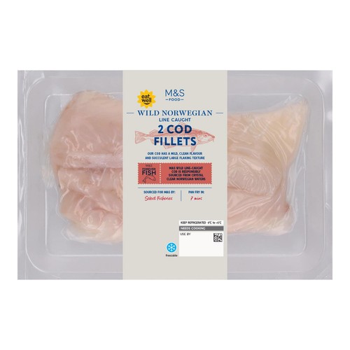 M&S Cod Fillets Skinless & Boneless thumbnail 2