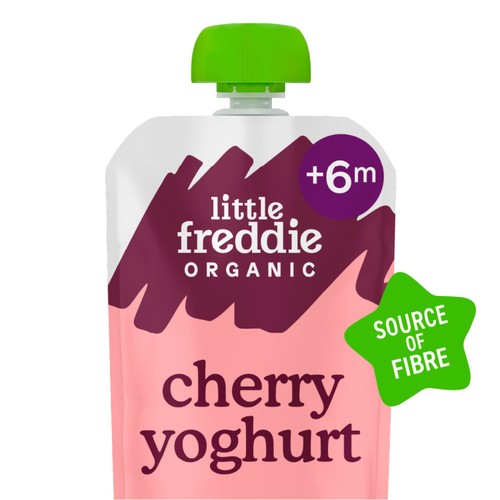 Little Freddie Organic Cherry Greek Style Yoghurt Baby Food Pouch 6+ M thumbnail 2