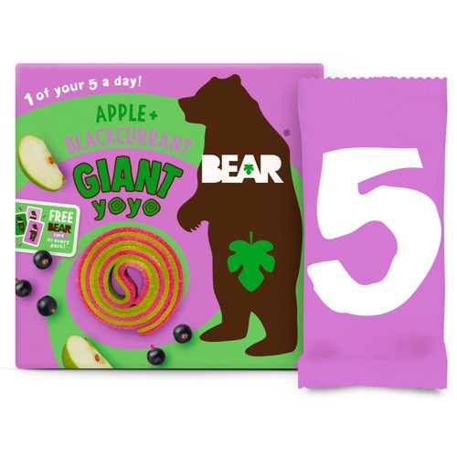 BEAR GIANT Fruit Yoyos Apple & Blackcurrant Multipack thumbnail 7