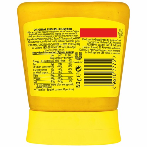 Colman's Original English Squeezy Mustard  thumbnail 3