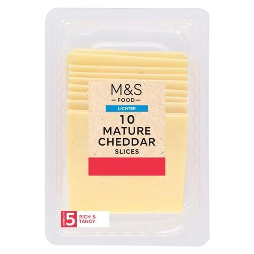 M&S British Lighter Mature Cheddar 10 Slices