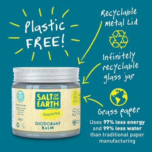 Salt of the Earth Unscented Natural Deodorant Balm thumbnail 2