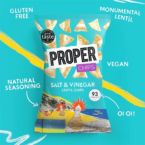 PROPERCHIPS Salt & Vinegar Lentil Chips thumbnail 2