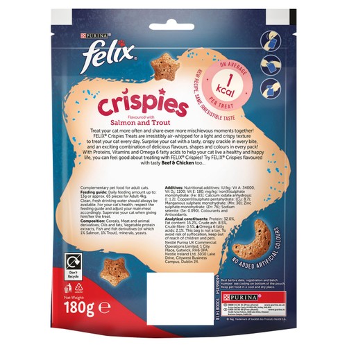 Felix Crispies Salmon and Trout Cat Treats  thumbnail 2