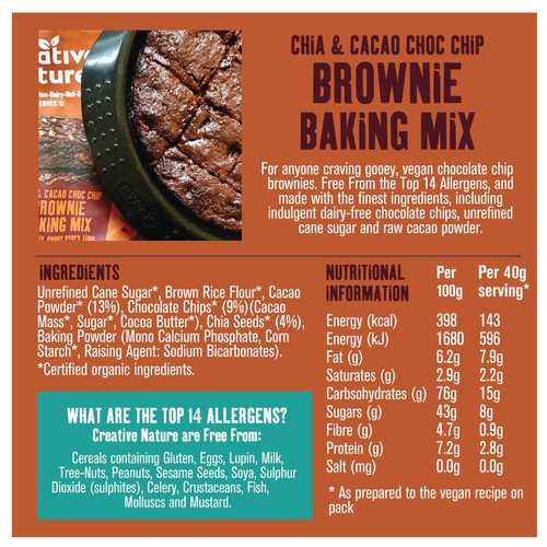Creative Nature Gluten Free Fudgy Brownie Mix thumbnail 2
