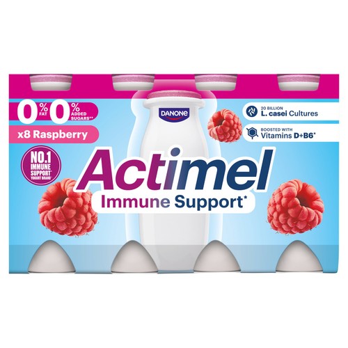 Actimel Raspberry Fat Free Immune Support Yoghurt Drink Multipack thumbnail 2