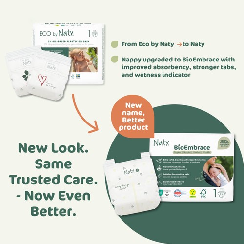 Naty BioEmbrace Nappies Size 1 (2-5kg) thumbnail 7