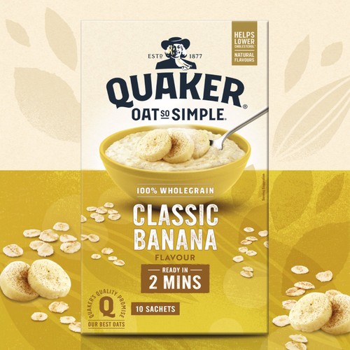Quaker Oat So Simple Banana Porridge Cereal Sachets thumbnail 3