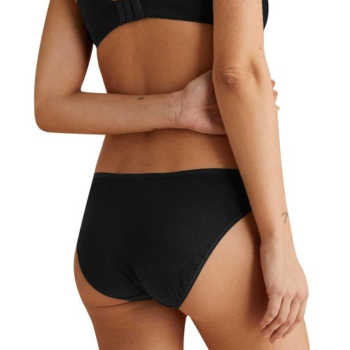 M&S Collection Cotton Modal Bikini Knickers, Size 10, Black thumbnail 2