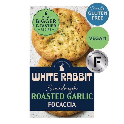 White Rabbit Gluten Free Roasted Garlic Focaccia thumbnail 2
