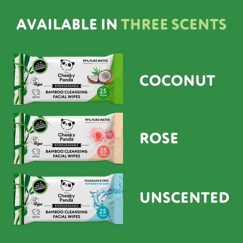 The Cheeky Panda Bamboo Facial Cleansing Wipes Rose Scented thumbnail 4