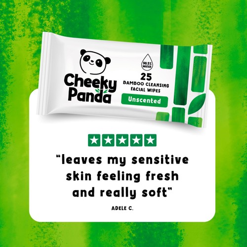 The Cheeky Panda Bamboo Facial Cleansing Wipes Unscented thumbnail 2