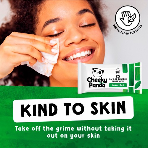 The Cheeky Panda Bamboo Facial Cleansing Wipes Unscented thumbnail 7