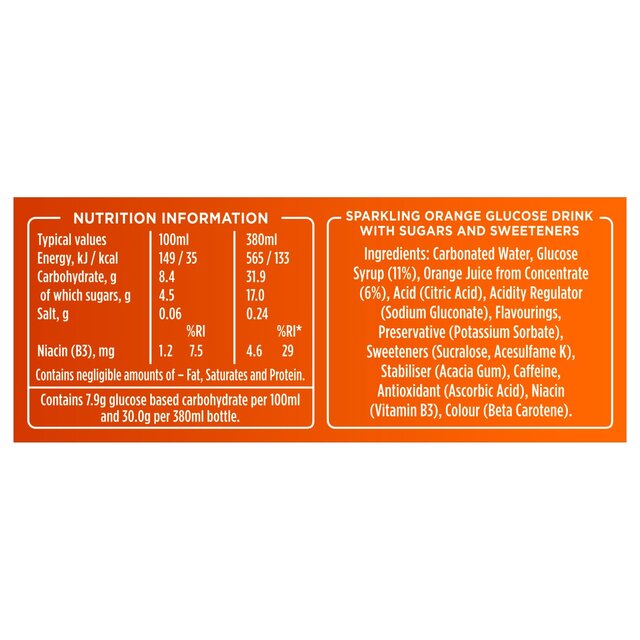 Lucozade Energy Drink Orange thumbnail 4