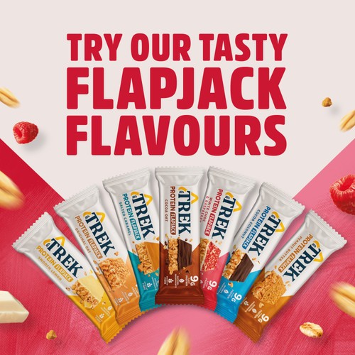 TREK White Choc & Raspberry Protein Flapjacks Multipack thumbnail 4