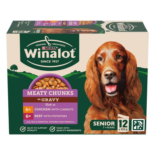 Winalot Meaty Chunks Senior Mixed in Gravy Wet Dog Food