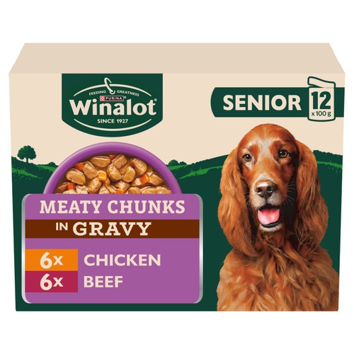 Winalot Meaty Chunks Senior Mixed in Gravy Wet Dog Food thumbnail 9