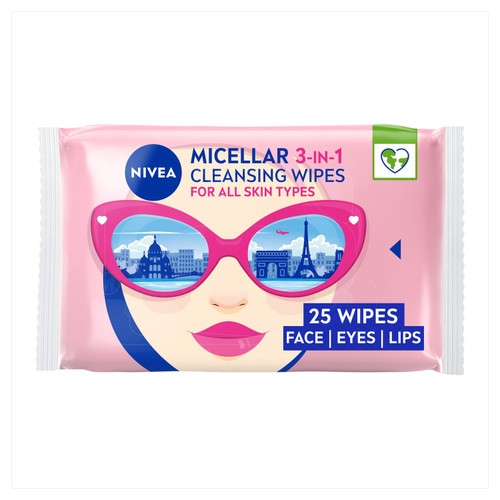 NIVEA Biodegradable 3 in 1 Micellair Micellar Cleansing Face Wipes