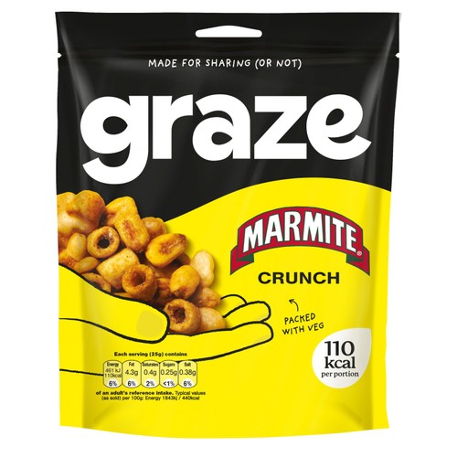 Graze Marmite Crunch Sharing Bag Snack