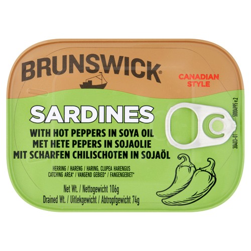 Brunswick Sardines in Hot Peppers