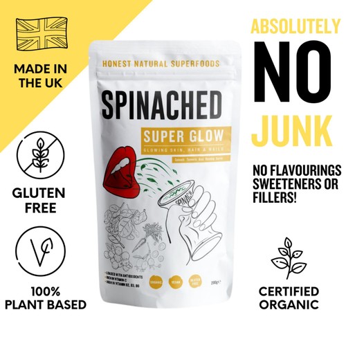 Spinached Organic Super Glow Skin, Hair & Nails Superfood Supplement Powder thumbnail 6