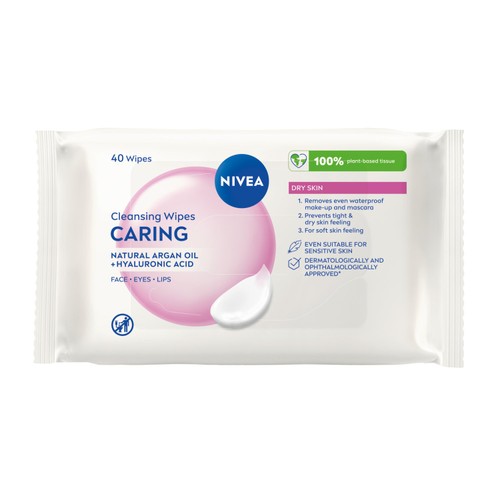 NIVEA Biodegradable Cleansing Face Wipes for Dry Skin
