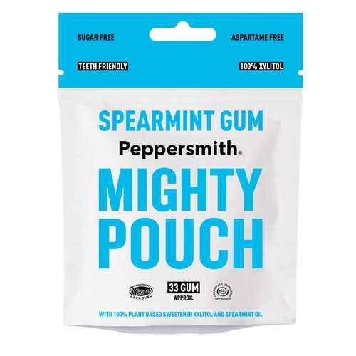 Peppersmith 100% Xylitol Mighty pouch Spearmint Gum