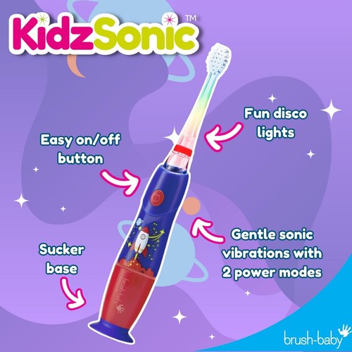 Brush-Baby KidzSonic Rocket Electric Toothbrush, 3+ Yrs thumbnail 5