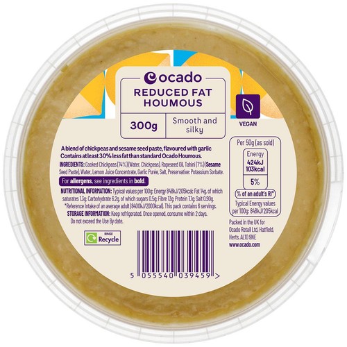 Ocado Reduced Fat Houmous thumbnail 2