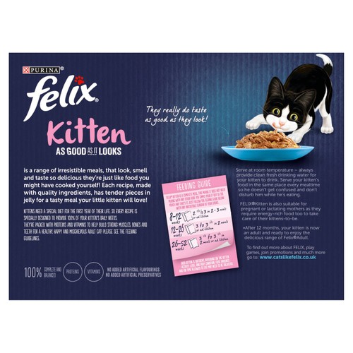 Felix As Good As it Looks Kitten Fish in Jelly Wet Cat Food thumbnail 4