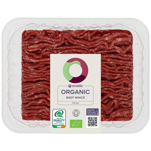Ocado Organic Lean Beef Steak Mince 5% Fat