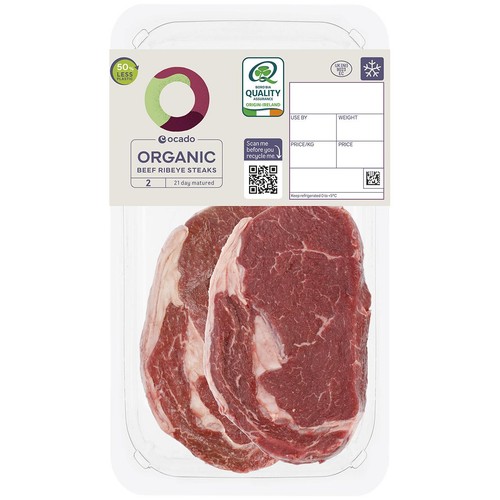Ocado Organic 2 Beef Ribeye Steaks thumbnail 2