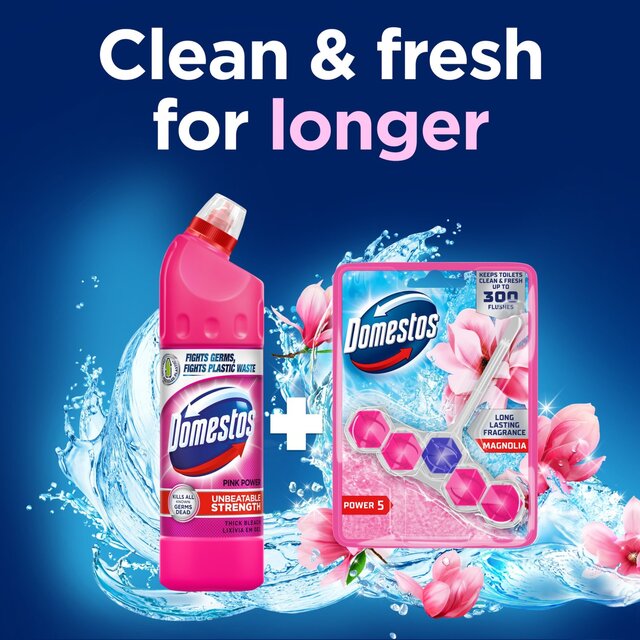 Domestos Power 5 Toilet Rim block Pink thumbnail 7