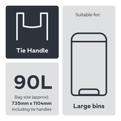 Ocado Large Black  Tie Handle Refuse Sacks thumbnail 3