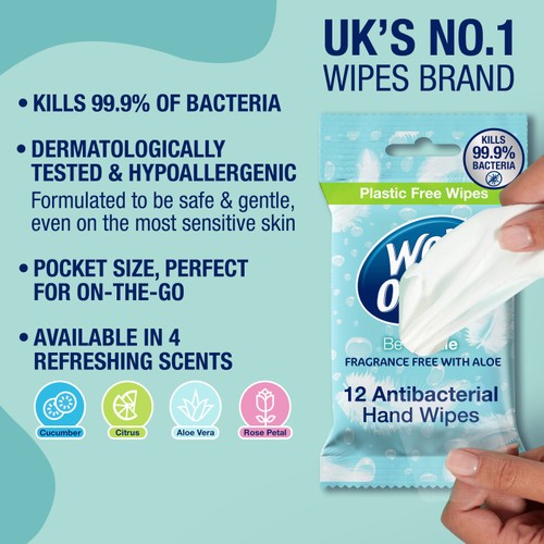 Wet Ones Be Gentle Biodegradeable Antibacterial Wipes thumbnail 2