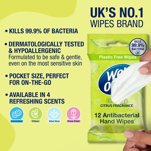 Wet Ones Be Zingy Biodegradable Antibacterial wipes thumbnail 2