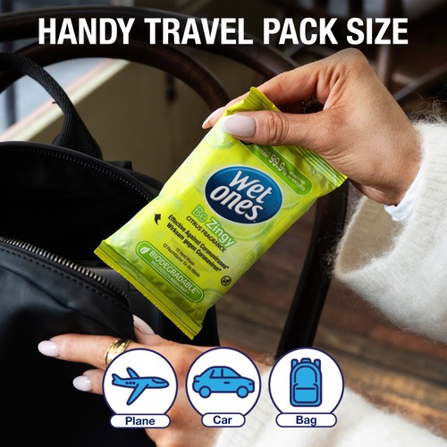 Wet Ones Be Zingy Biodegradable Antibacterial wipes thumbnail 7
