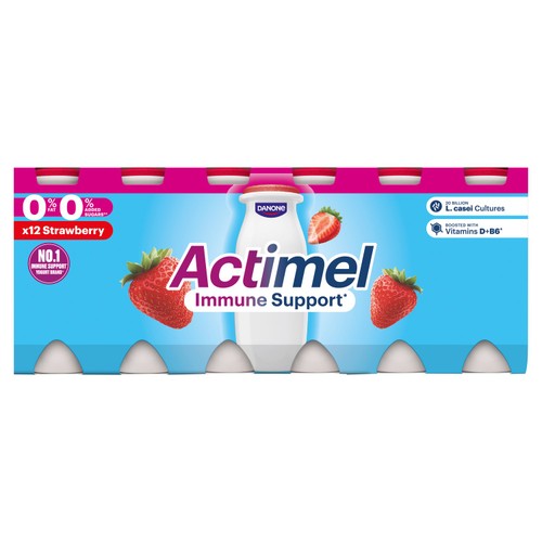 Actimel Strawberry Fat Free Immune Support Yoghurt Drink Multipack thumbnail 2