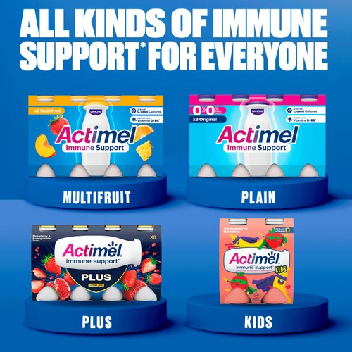 Actimel Strawberry Fat Free Immune Support Yoghurt Drink Multipack thumbnail 8