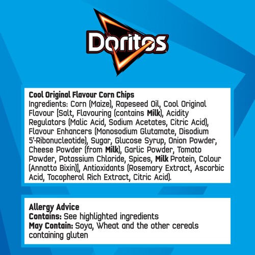Doritos Cool Original Tortilla Chips Multipack Crisps thumbnail 2