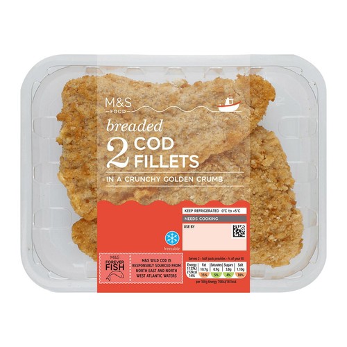 M&S 2 Breaded Cod Fillets thumbnail 2
