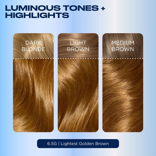 Clairol Nice'n Easy Hair Dye, 6.5G Lightest Golden Brown thumbnail 3
