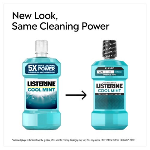 Listerine Cool Mint Intense Mint Classic Mouthwash thumbnail 3