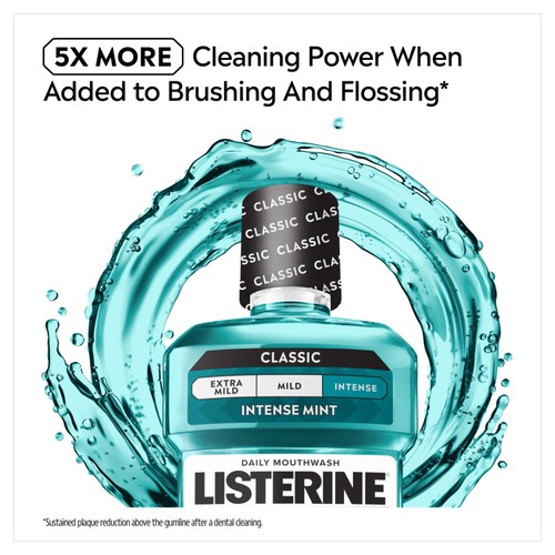 Listerine Cool Mint Intense Mint Classic Mouthwash thumbnail 4