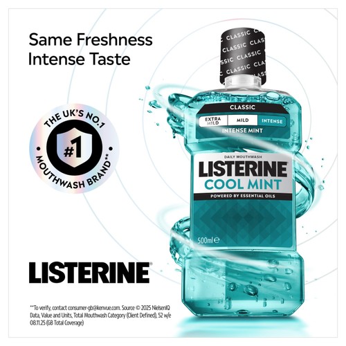Listerine Cool Mint Intense Mint Classic Mouthwash thumbnail 5