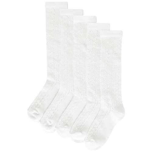 M&S Girls, Butterfly Knee High Socks, 6-8.5, White thumbnail 2