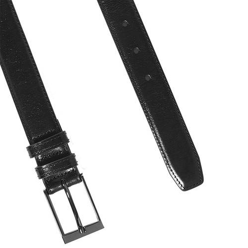 M&S Mens M&S Collection Leather Smart Belt, S 30-32, Black thumbnail 2